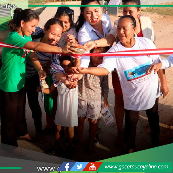 Alcaldesa Pochita Rodríguez inaugura importantes obras en Yarinacocha