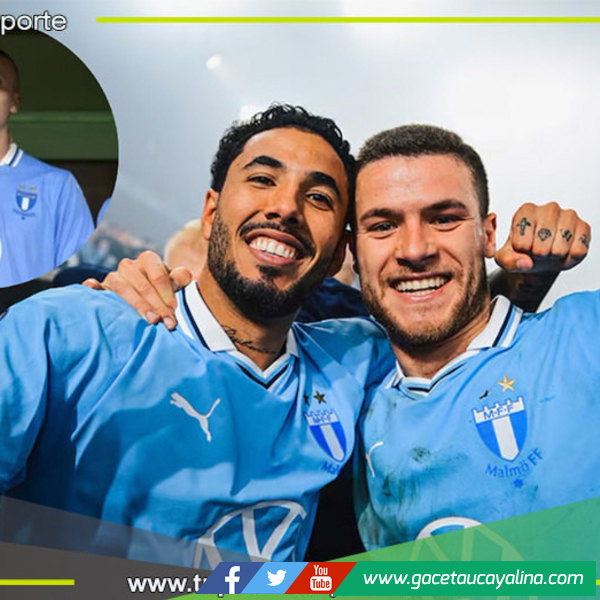 Sergio Peña se consagra Bicampeón con Malmo de Suecia siendo observado por Erling Haaland en tribuna