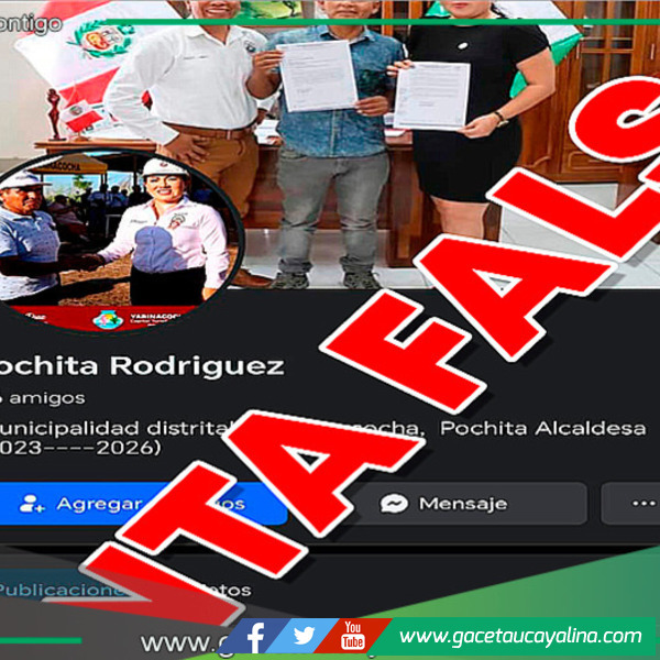 Municipalidad de Yarinacocha denuncia perfil falso en redes sociales