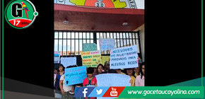 Apafa protesta por construcción del COAR fuera del colegio Fitzcarrald