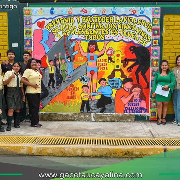 Murales escolares contra violencia en Atalaya