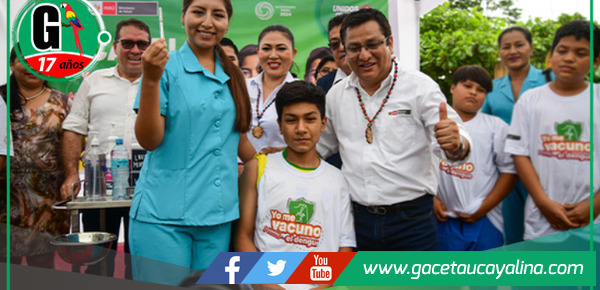 Lanzamiento de la vacunación contra el dengue en Ucayali.