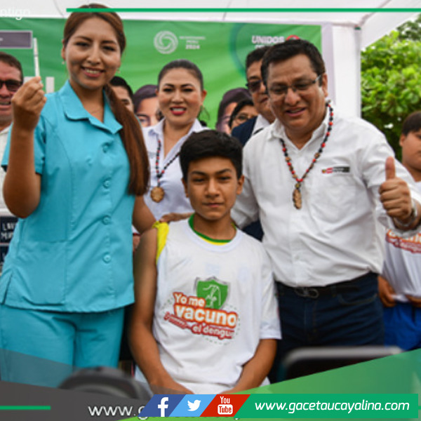 Lanzamiento de la vacunación contra el dengue en Ucayali.