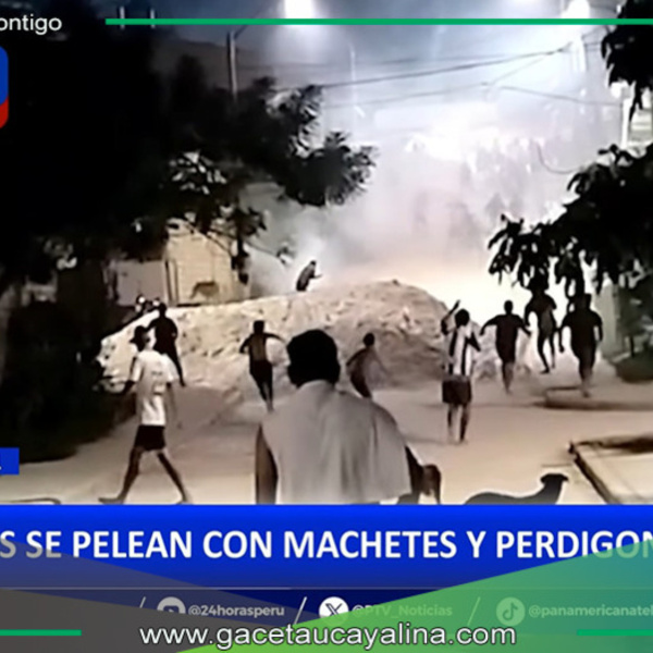 Terror por pelea entre barristas armados con machetes y perdigones