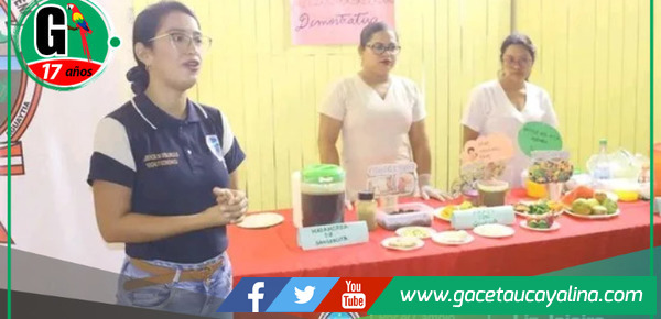 Municipalidad de Nueva Requena impulsa sesión demostrativa de alimentos contra la anemia.