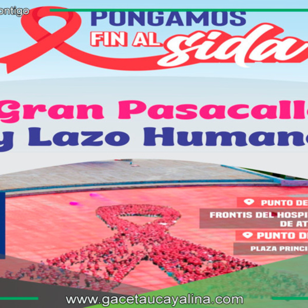 Pasacalle y lazo humano contra el VIH