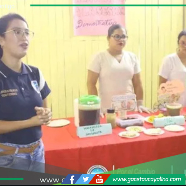 Municipalidad de Nueva Requena impulsa sesión demostrativa de alimentos contra la anemia.