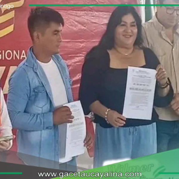 Municipalidad de Irazola recibe equipo para combatir incendios forestales.