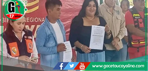 Municipalidad de Irazola recibe equipo para combatir incendios forestales.