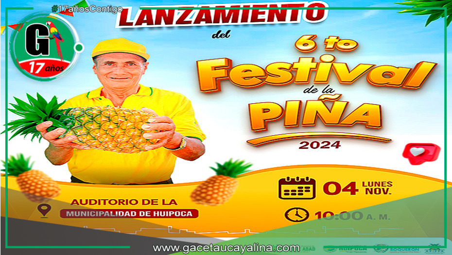 Lanzamiento del 6to Festival de la Piña 2024 en Huipoca