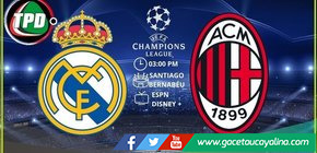Real Madrid y AC Milan chocarán en el Bernabéu por la Champions League