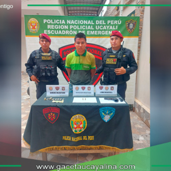 Detienen a Cristian Franz Romayna Pinchi tras violento asalto en Ucayali.