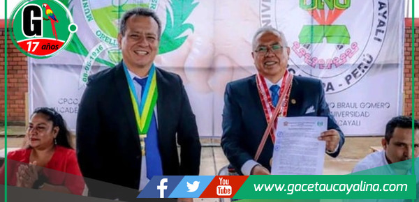 Distrito de Vargas Guerra Honra al Rector de la Universidad Nacional de Ucayali.