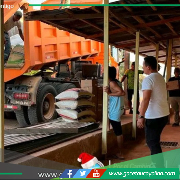 Distrito de Nueva Requena Recibe Ayuda Humanitaria para Damnificados por Incendios Forestales.