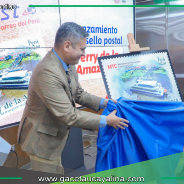 MTC y Serpost presentan sello postal que celebra la transformación del transporte amazónico