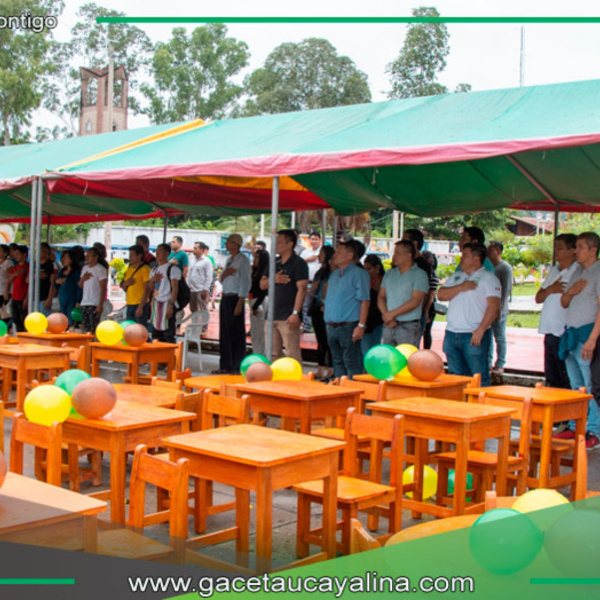  Entregan mobiliario escolar en Atalaya