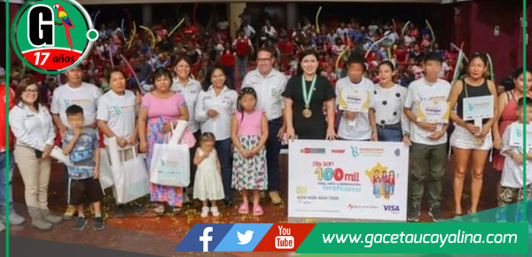 Alcaldesa celebra llegada al niño cien mil que recibe asistencia económica por orfandad.