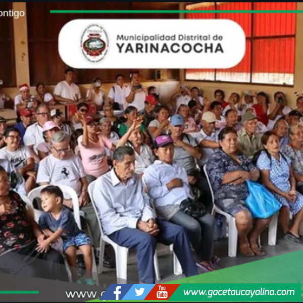 Municipalidad de Yarinacocha celebra Navidad con usuarios del Programa Pensión 65.