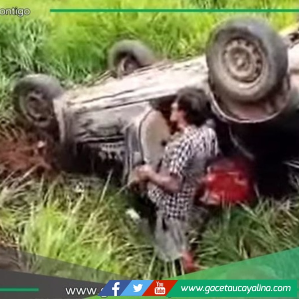 Despiste de camioneta deja un herido en Irazola