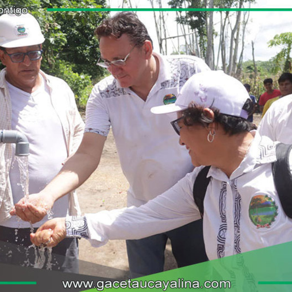 Alcalde Rodolfo Lovo asegura agua segura para comunidades rurales en Ucayali