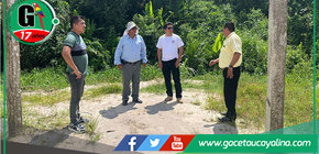 Alcalde impulsa obra en Las Colinas en Contamana