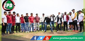 Jean Ferrari puso la primera piedra del estadio en VIDU