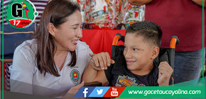 Alcaldesa de la MPCP entrega 320 aparatos biomecánicos a personas con discapacidad