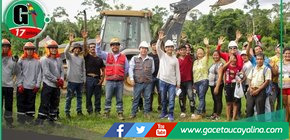 Alcalde Roger Galán inicia obra de agua potable y saneamiento.