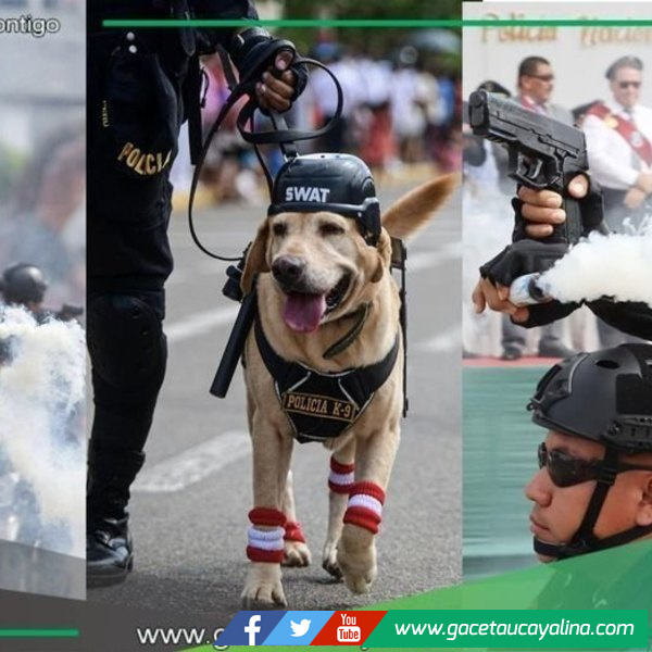 Desfile por aniversario de la PNP en Pucallpa