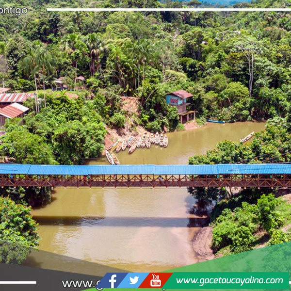 Inauguran puente peatonal en Huampami que impulsa desarrollo del distrito de el Cenepa
