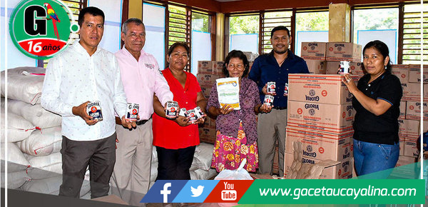 Distribución de productos del Programa Nacional Vaso de Leche en Sepahua