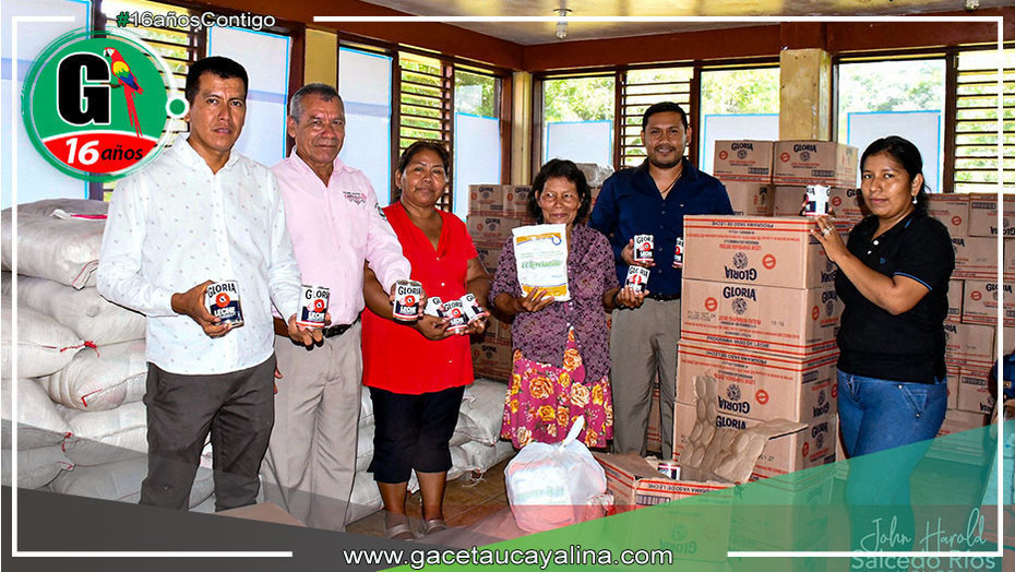 Distribución de productos del Programa Nacional Vaso de Leche en Sepahua