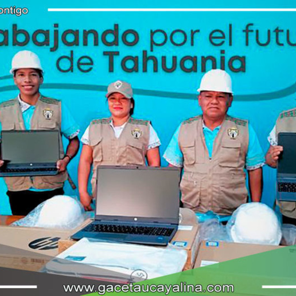 Municipalidad de Tahuania equipa al Consejo Municipal con laptops, chalecos y gorras para una fiscalización efectiva