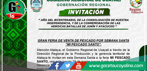 Gran Feria "Mi Pescado Santo" en Atalaya para Semana Santa