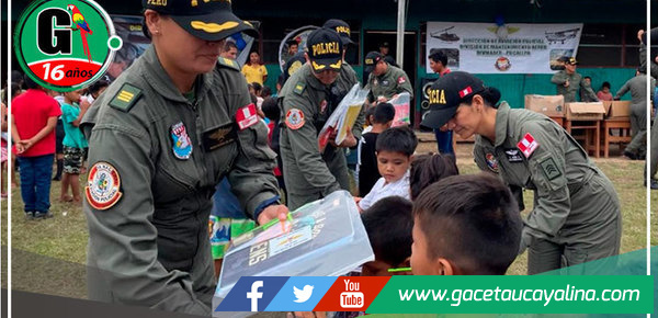 Entrega de útiles escolares y atención médica en institución educativa de Yarinacocha