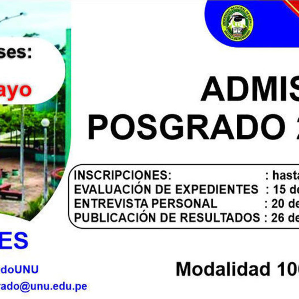 Universidad Nacional de Ucayali anuncia admisión para Posgrado 2024