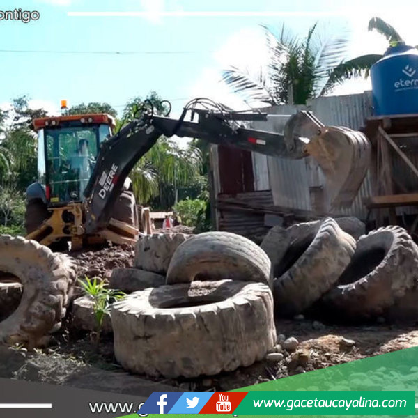 Municipalidad de Padre Abad, con liderazgo de Iván Mendoza Jaramillo, inicia trabajos de defensa civil en calle Nº25