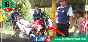 Motocicleta abandonada en la maleza de Canuja moviliza a autoridades locales en Atalaya