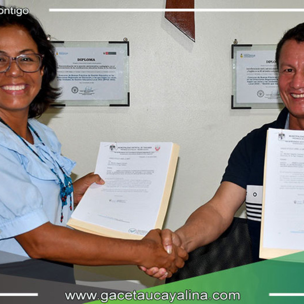 Firman convenio para mejorar servicio educativo en Tahuania