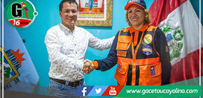 Directora del INDECI Ucayali se reúne con alcalde de Tahuanía para abordar medidas de prevención