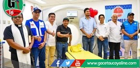 El gobernador DR. Rene Chávez inicia construcción de colegio e inagura tomógrafo en Yurimaguas