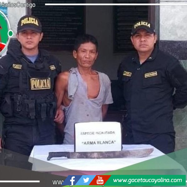 Intervien a sujeto que que agredia y amenzaba con machete a los policias