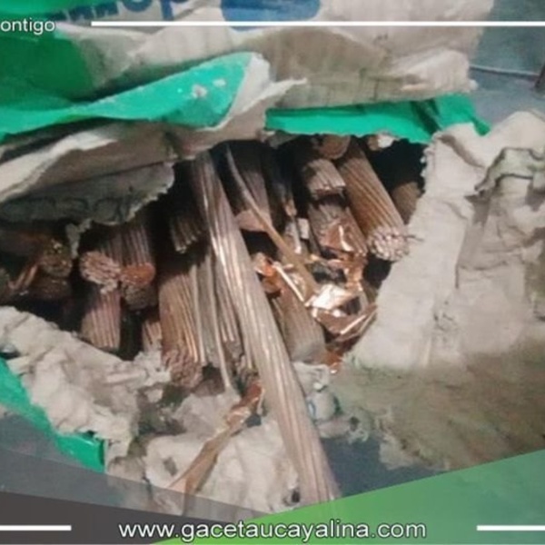 Intervienen a transportista con gran cantidad de cables eléctricos de cobre 