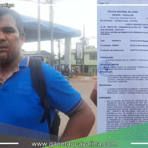 Entrevista al Presidente del centro federado de Periodistas de Ucayali Roberto Alvan.