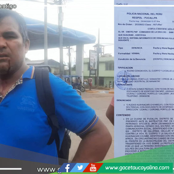 Centro Federado de Periodistas condena ataque a Edwin Gómez Pezo durante manifestación