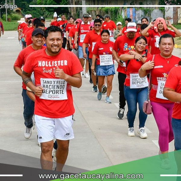 Alcalde Abog. John Salcedo lidera TROTATÓN en Sepahua por la salud y el deporte