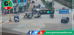 Choque entre motocicleta y mototaxi genera preocupación por imprudencia vial