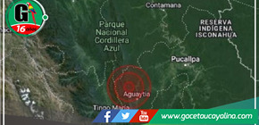 Sismo de 5.0 sacude Ucayali, viernes 10 de mayo