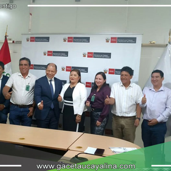 Alcaldes de Ucayali incluido el del distrito de Irazola gestionan soluciones con el Ministro de Trabajo