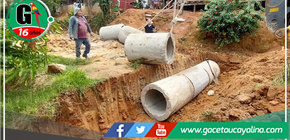 Alcaldía de Ucayali avanza en obras: Construcción de segunda alcantarilla en barrio La Marina